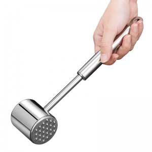 manual stainless steel meat mallet