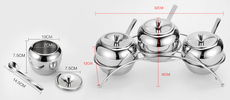 Stainless Steel Seasoning Jars