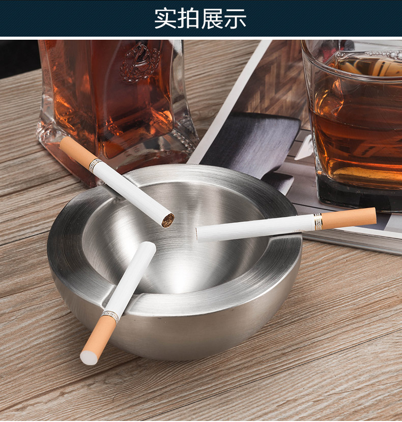 Stainless Steel Tabletop Smoking Ashtray