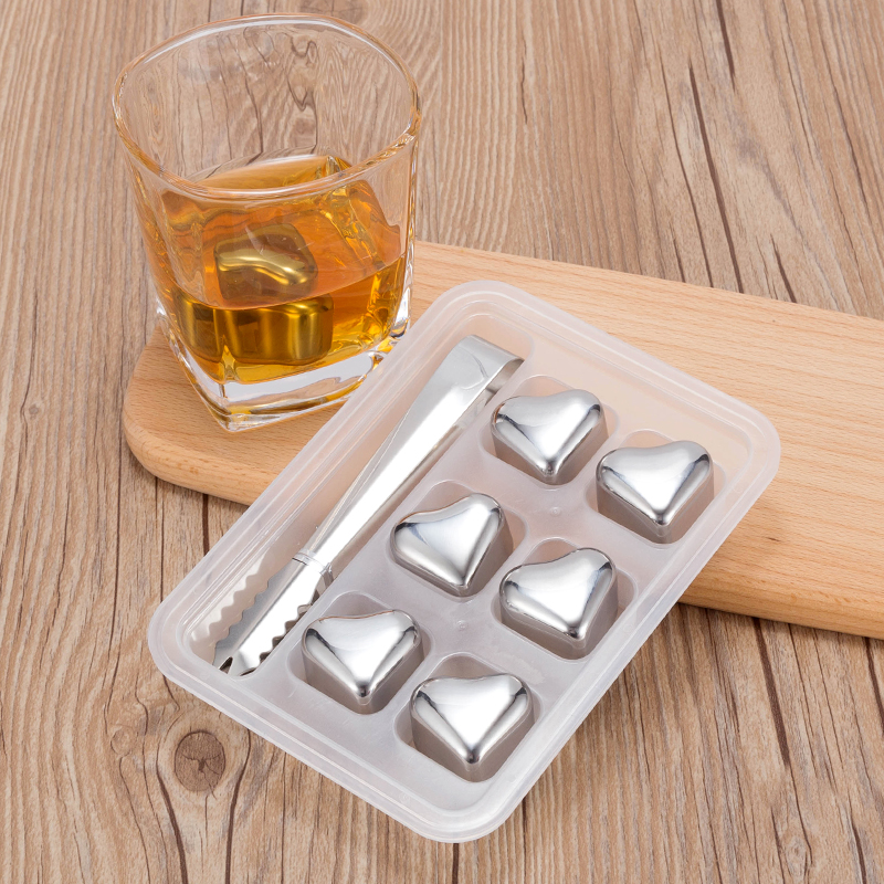 Whiskey Heart Shape Ice Cube 6pcs