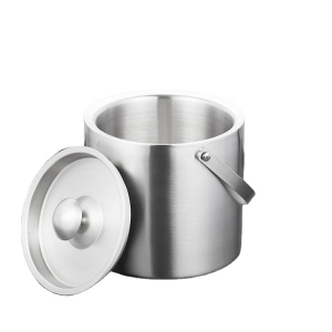 Stainless steel double wall  metal ice bucket