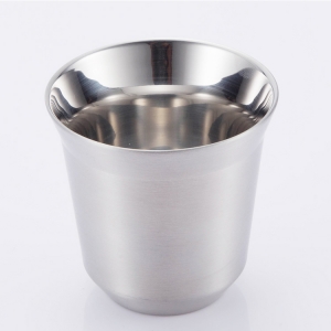 double wall steel coffee cup with custom logo