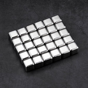 Quick-frozen metal ice cube stones Big size 52mm cube shape China manufacturer